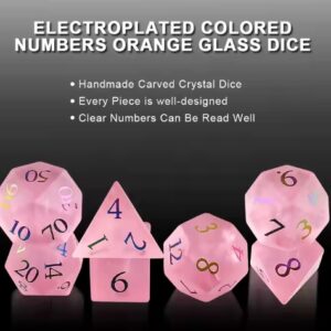 Aurora Rose Dice Set 19