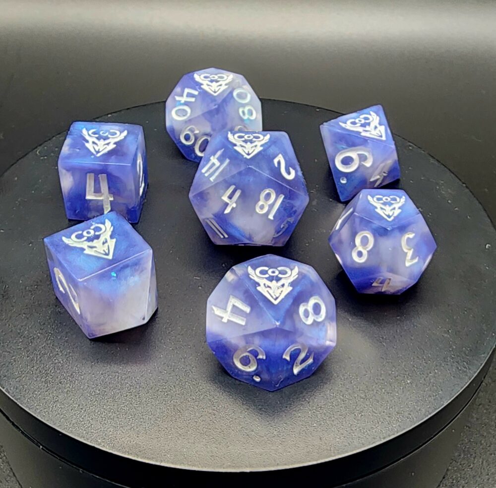 Skyborn Resin Dice