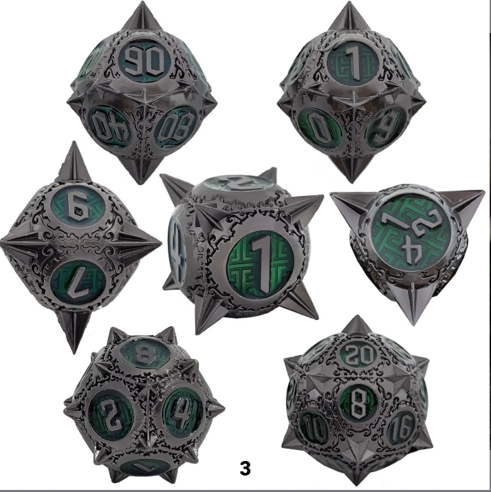 Spiked Warforged Dice Set – Heavy Metal Polyhedrals - Image 4