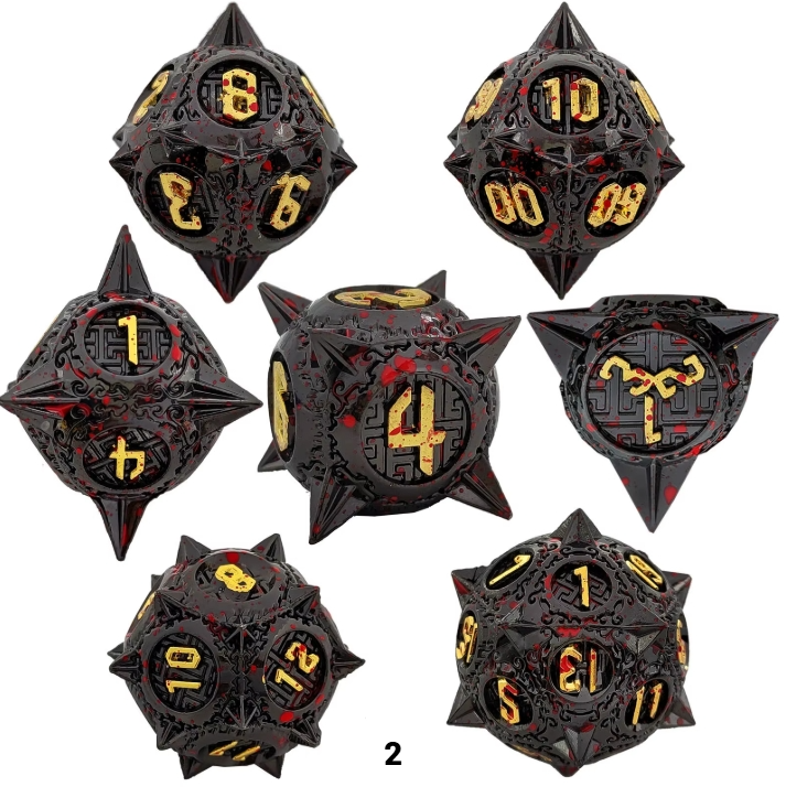Spiked Warforged Dice Set – Heavy Metal Polyhedrals - Image 3